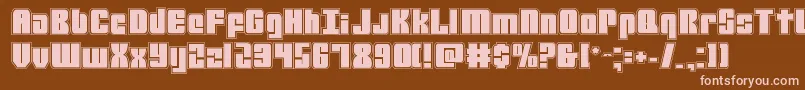 mobileinfantryacad Font – Pink Fonts on Brown Background