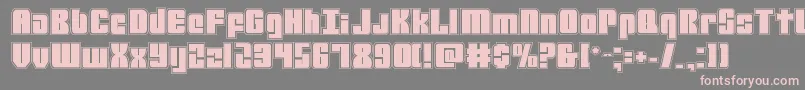 mobileinfantryacad Font – Pink Fonts on Gray Background