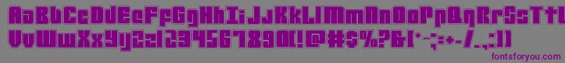 mobileinfantryacad-fontti – violetit fontit harmaalla taustalla