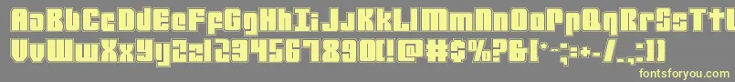 mobileinfantryacad Font – Yellow Fonts on Gray Background