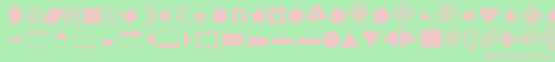 フォントFTBs – 緑の背景にピンクのフォント