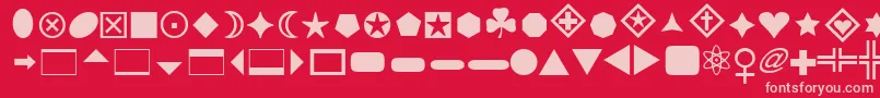FTBs Font – Pink Fonts on Red Background