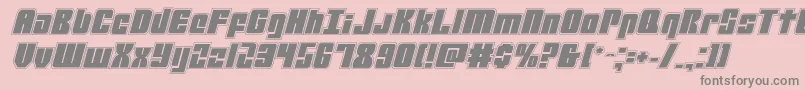 mobileinfantryacadital Font – Gray Fonts on Pink Background