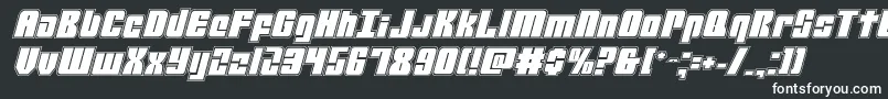 Шрифт mobileinfantryacadital – белые шрифты на чёрном фоне