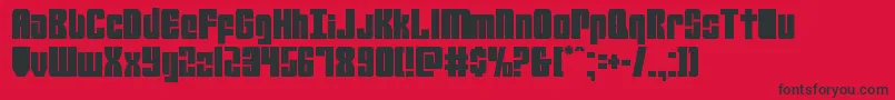 フォントmobileinfantrycond – 赤い背景に黒い文字