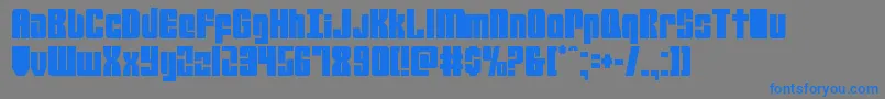 mobileinfantrycond Font – Blue Fonts on Gray Background