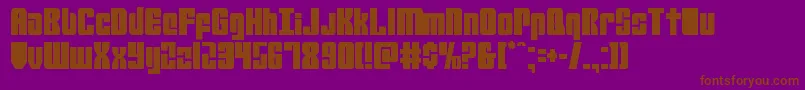mobileinfantrycond Font – Brown Fonts on Purple Background