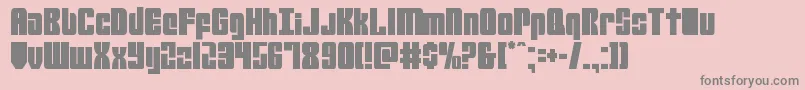 mobileinfantrycond Font – Gray Fonts on Pink Background
