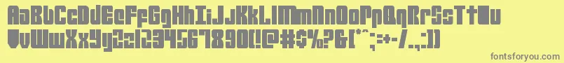 mobileinfantrycond Font – Gray Fonts on Yellow Background