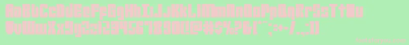 mobileinfantrycond Font – Pink Fonts on Green Background
