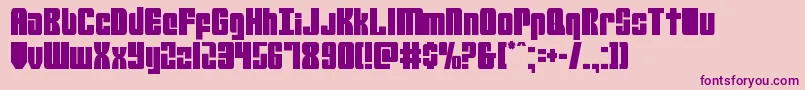 mobileinfantrycond Font – Purple Fonts on Pink Background