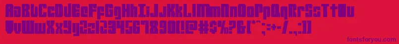 Шрифт mobileinfantrycond – фиолетовые шрифты на красном фоне