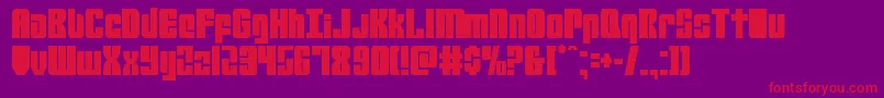 mobileinfantrycond Font – Red Fonts on Purple Background