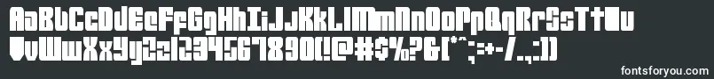 mobileinfantrycond Font – White Fonts on Black Background