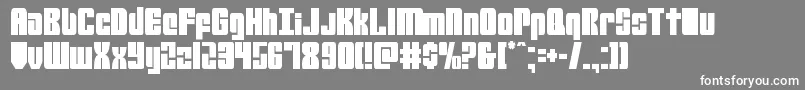 mobileinfantrycond-fontti – valkoiset fontit harmaalla taustalla