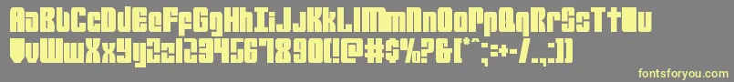 mobileinfantrycond-fontti – keltaiset fontit harmaalla taustalla