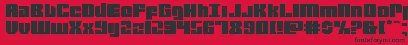 mobileinfantryexpand Font – Black Fonts on Red Background