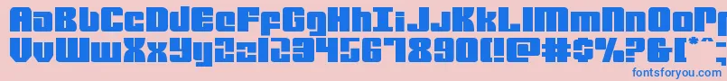 mobileinfantryexpand Font – Blue Fonts on Pink Background