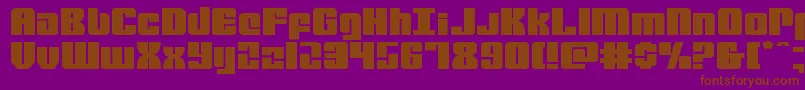 mobileinfantryexpand Font – Brown Fonts on Purple Background