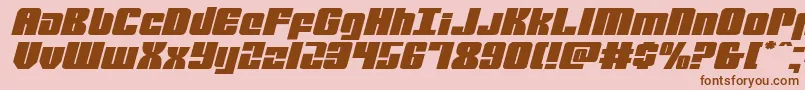 mobileinfantryexpandital Font – Brown Fonts on Pink Background