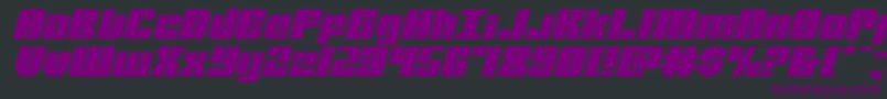 mobileinfantryexpandital Font – Purple Fonts on Black Background