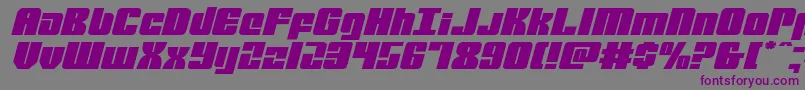 mobileinfantryexpandital-Schriftart – Violette Schriften auf grauem Hintergrund