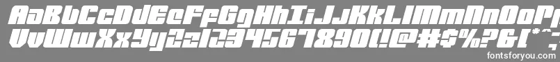 mobileinfantryexpandital Font – White Fonts on Gray Background