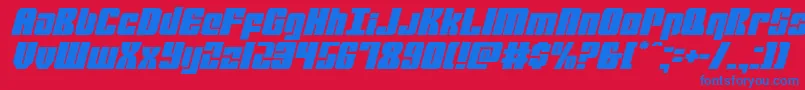 Saiba mais sobre a fonte mobileinfantryital Fonte mobileinfantryital – fontes azuis em um fundo vermelho