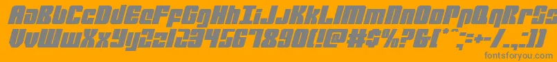 mobileinfantryital Font – Gray Fonts on Orange Background