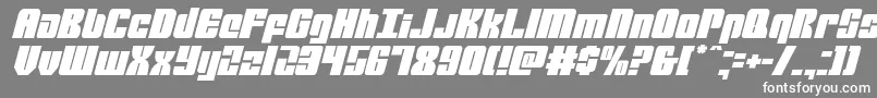 mobileinfantryital Font – White Fonts on Gray Background