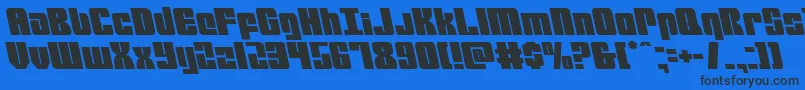 mobileinfantryleft Font – Black Fonts on Blue Background