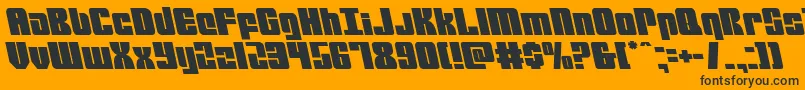 mobileinfantryleft Font – Black Fonts on Orange Background