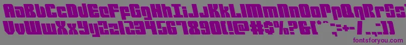 mobileinfantryleft Font – Purple Fonts on Gray Background