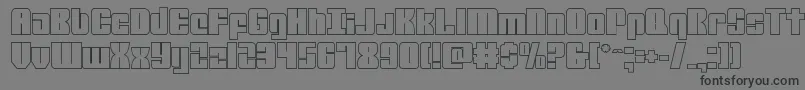 mobileinfantryout Font – Black Fonts on Gray Background