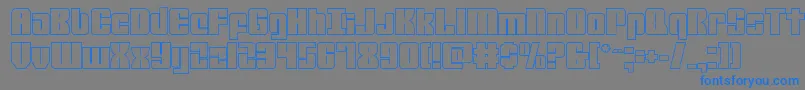 mobileinfantryout Font – Blue Fonts on Gray Background