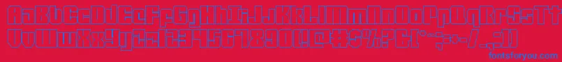 mobileinfantryout Font – Blue Fonts on Red Background