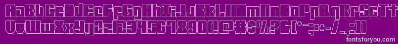 mobileinfantryout Font – Green Fonts on Purple Background