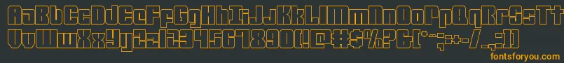 mobileinfantryout Font – Orange Fonts on Black Background