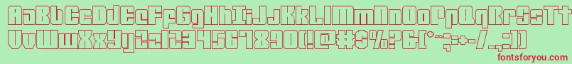 mobileinfantryout Font – Red Fonts on Green Background