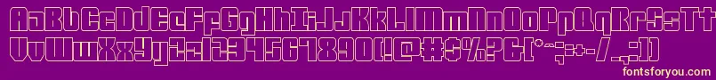 mobileinfantryout Font – Yellow Fonts on Purple Background