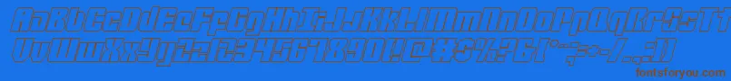 mobileinfantryoutital Font – Brown Fonts on Blue Background