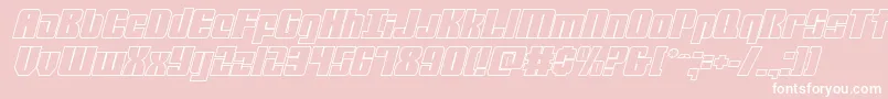 mobileinfantryoutital Font – White Fonts on Pink Background