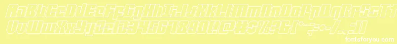 mobileinfantryoutital Font – White Fonts on Yellow Background