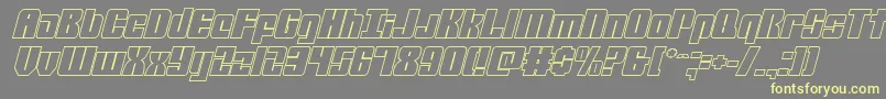 mobileinfantryoutital Font – Yellow Fonts on Gray Background