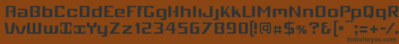 Mobio   Font – Black Fonts on Brown Background