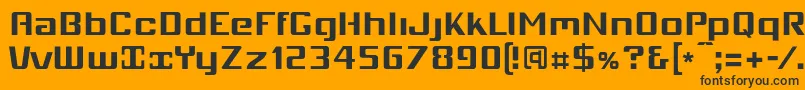 Mobio   Font – Black Fonts on Orange Background