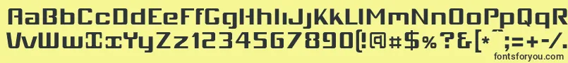 Mobio   Font – Black Fonts on Yellow Background
