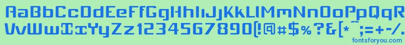 Mobio   Font – Blue Fonts on Green Background