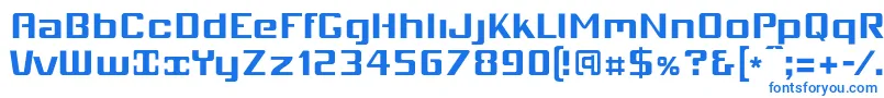 フォントMobio   – 白い背景に青い文字