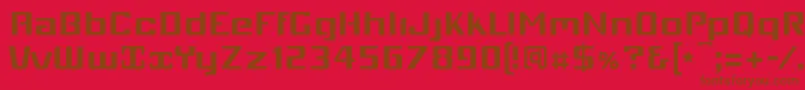 フォントMobio   – 赤い背景に茶色の文字